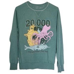 7150 * Disney Parks 20,000 Leagues Under the Sea Sweatshirt Green Size S